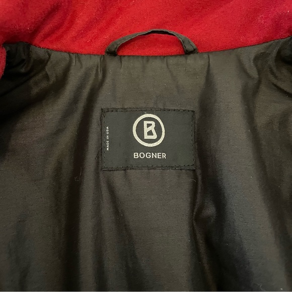 RARE Bogner x Goan Thylmann Red Wool Down Ski Jacket Size 4 - Picture 3 of 8